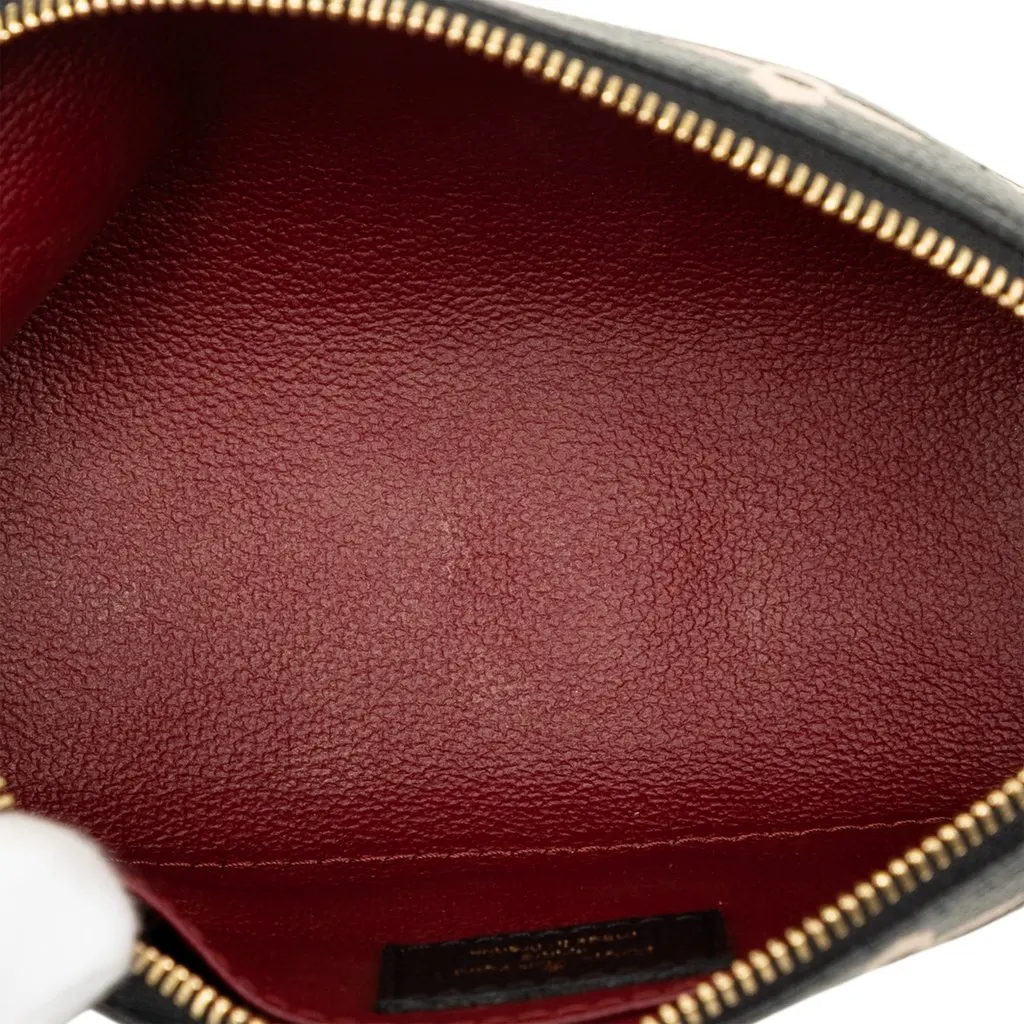 Louis Vuitton Bicolor Monogram Empreinte Cosmetic Pouch PM Black Leather Very good - Model View