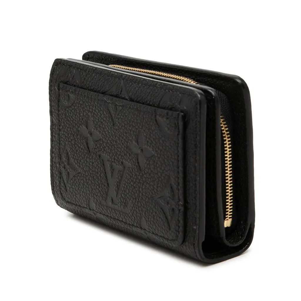 Louis Vuitton Monogram Empreinte Clea Wallet Black Leather Good - Back View