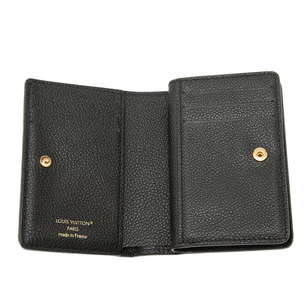Louis Vuitton Monogram Empreinte Clea Wallet Black Leather Good - Model View