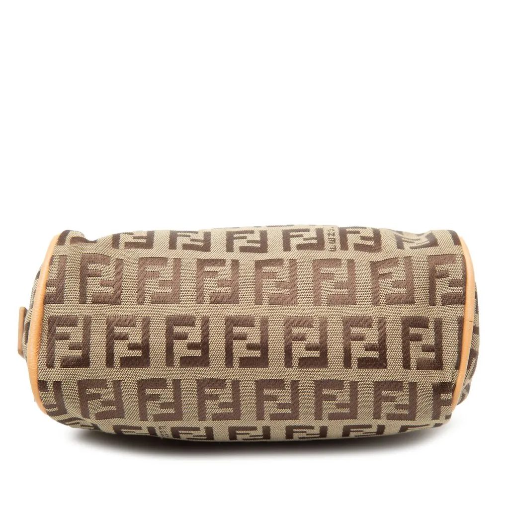 Fendi Zucchino Canvas Pouch Beige Very good - Inside View