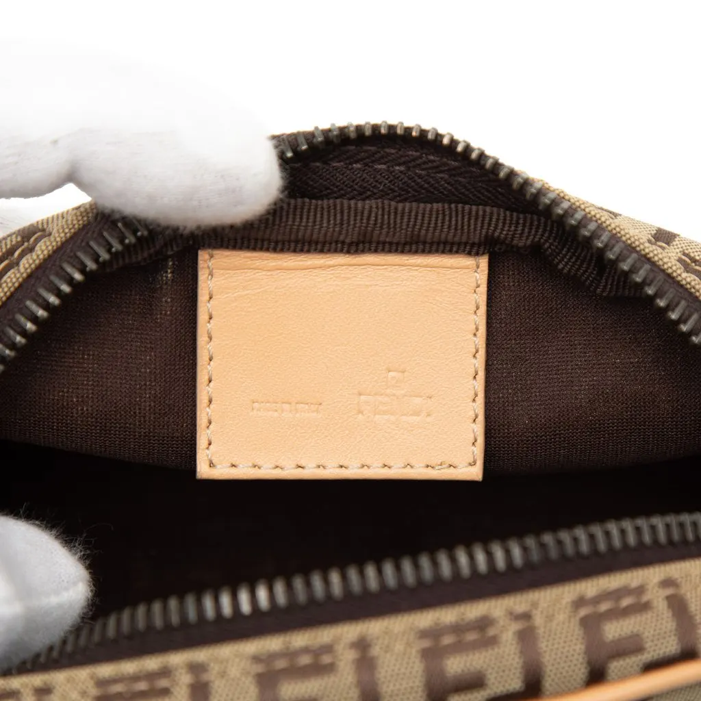 Fendi Zucchino Canvas Pouch Beige Very good - Box View
