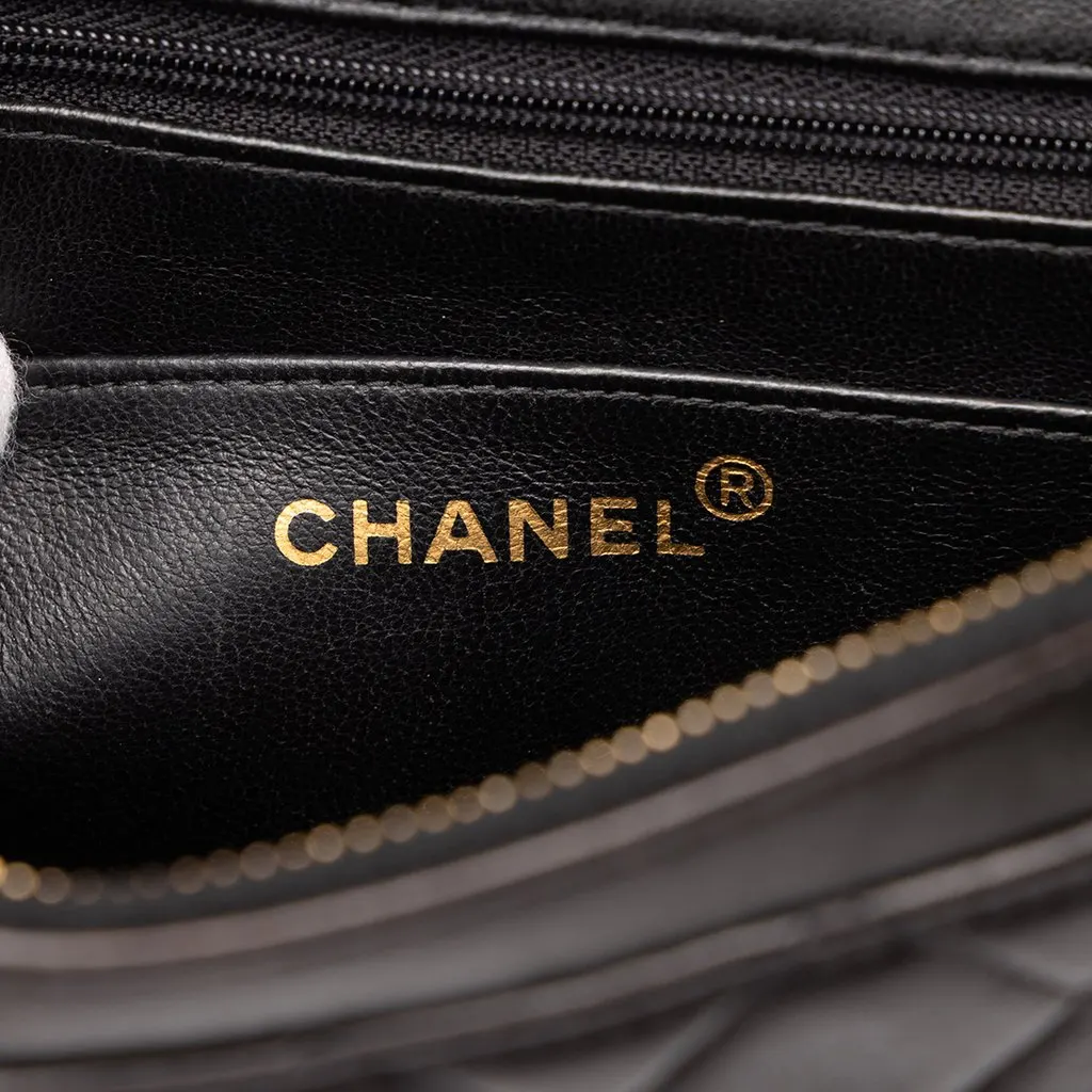 Chanel Medium Quilted Lambskin Flap Backpack Black Leather Good - Box View