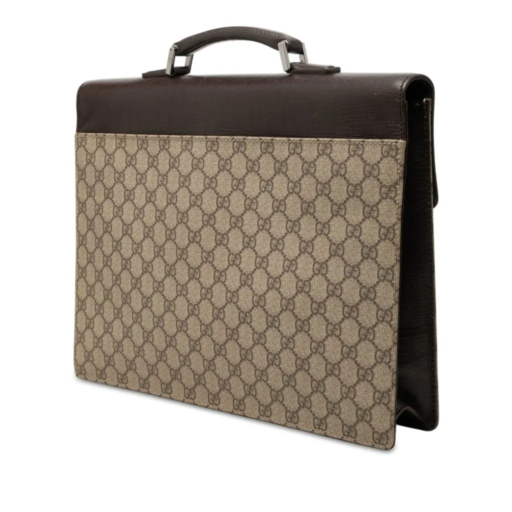 Gucci GG Supreme Business Bag Beige X-Large | Pre-Owned Duba