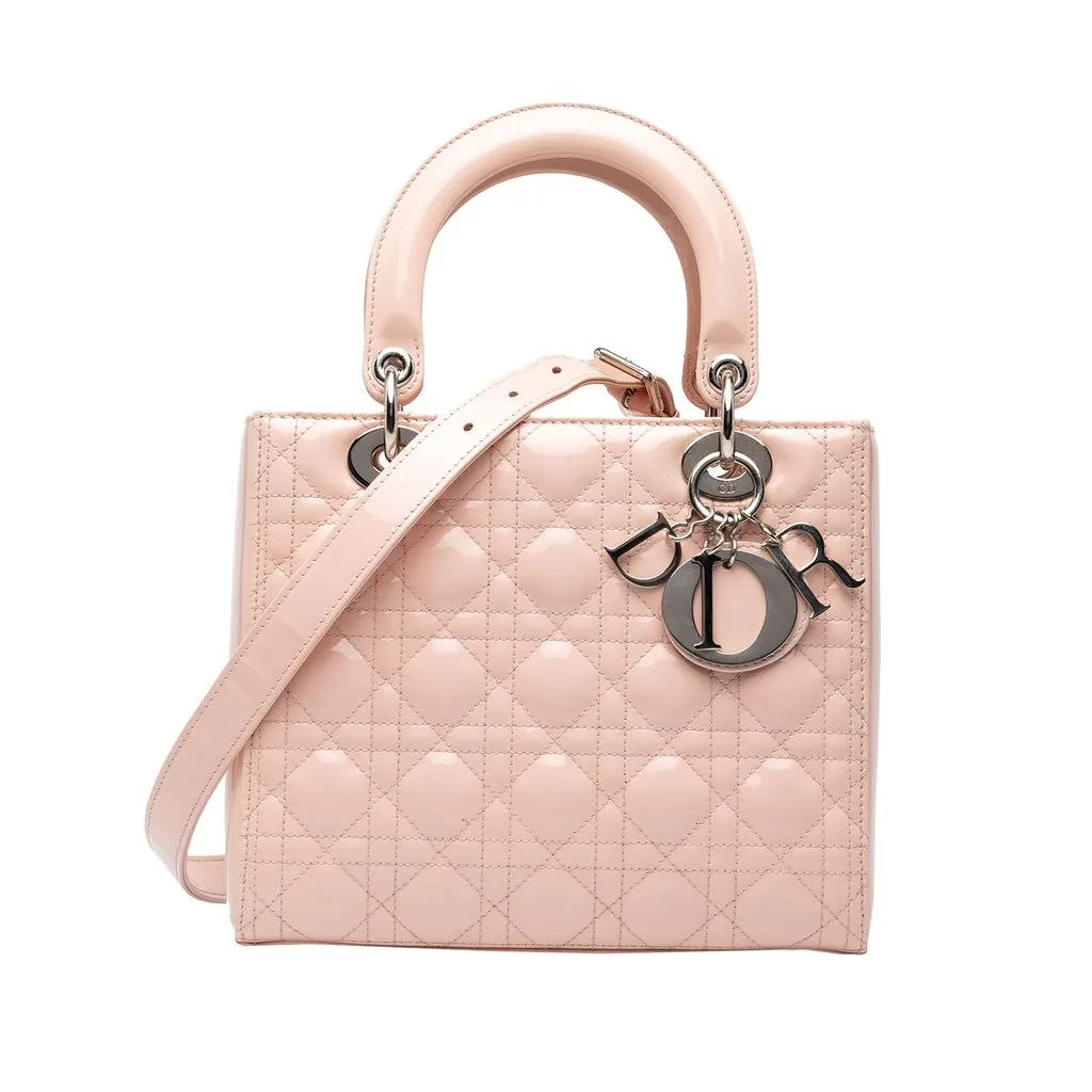 Dior Medium Patent Cannage Lady Dior