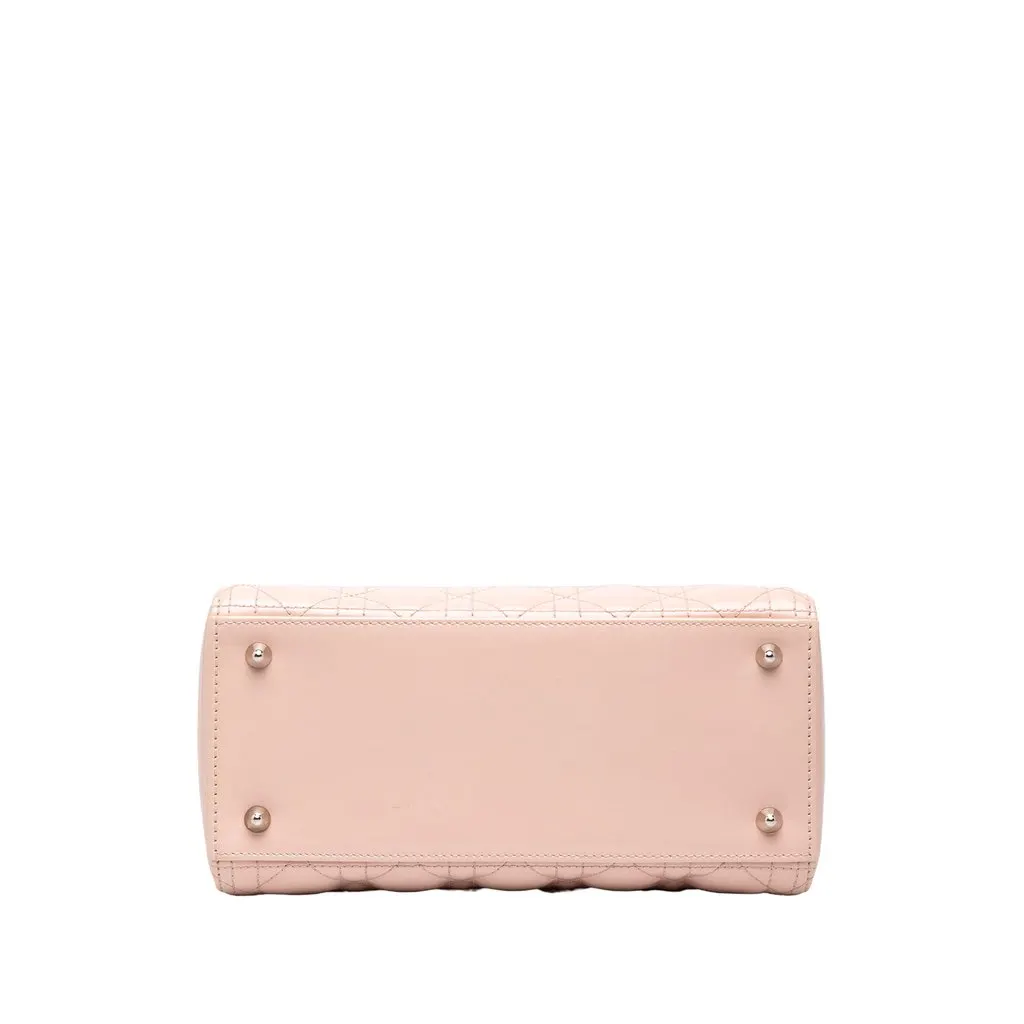 Dior Medium Patent Cannage Lady Dior Pink Leather Very good - Inside View