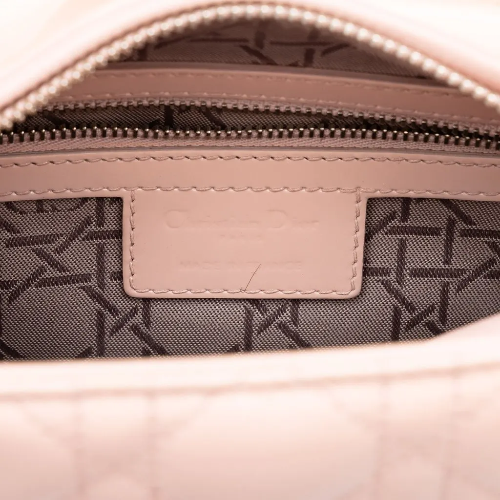 Dior Medium Patent Cannage Lady Dior Pink Leather Very good - Box View