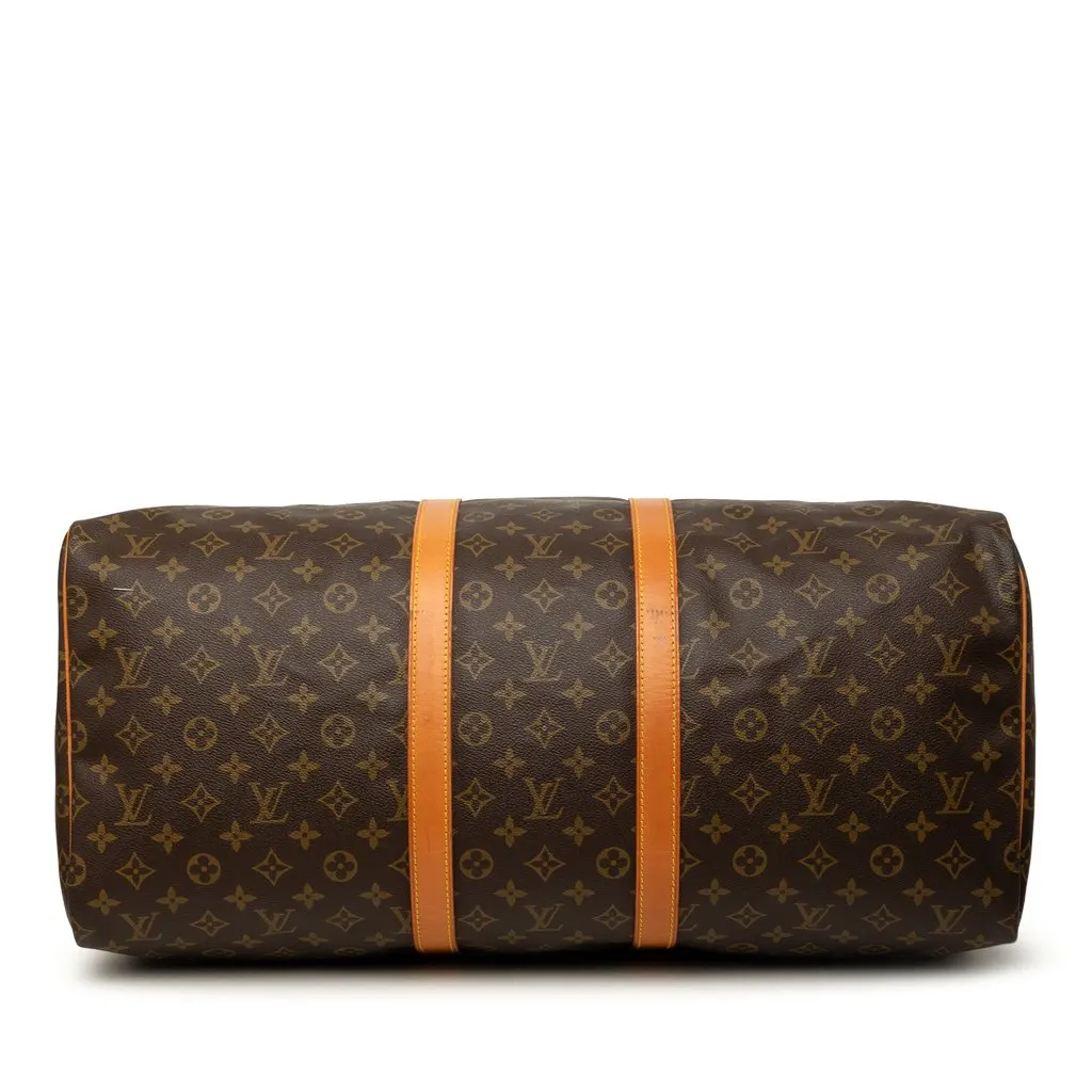 Louis Vuitton Monogram Keepall 55 Brown Canvas Good - Inside View