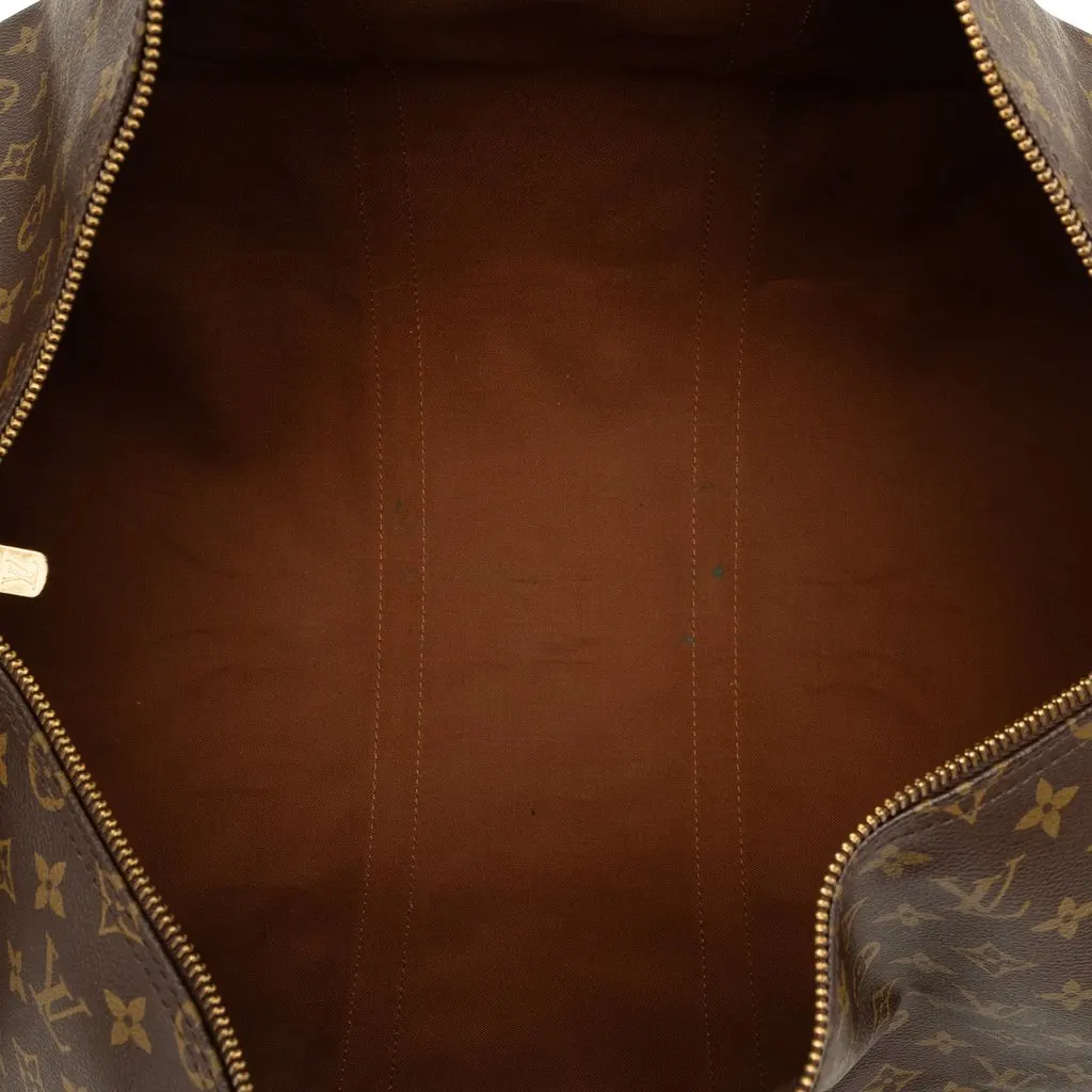 Louis Vuitton Monogram Keepall 55 Brown Canvas Good - Model View