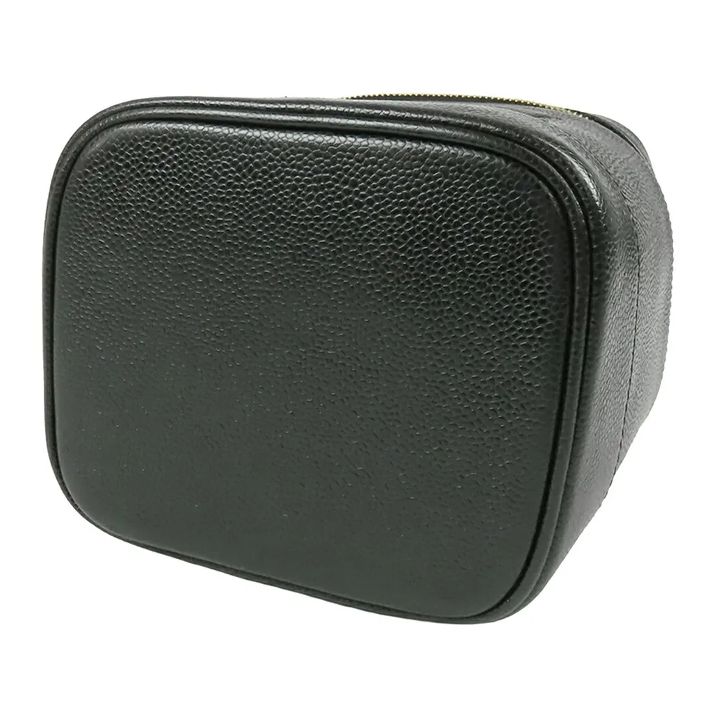 Chanel CC Caviar Vanity Case Black Leather Very good - Inside View