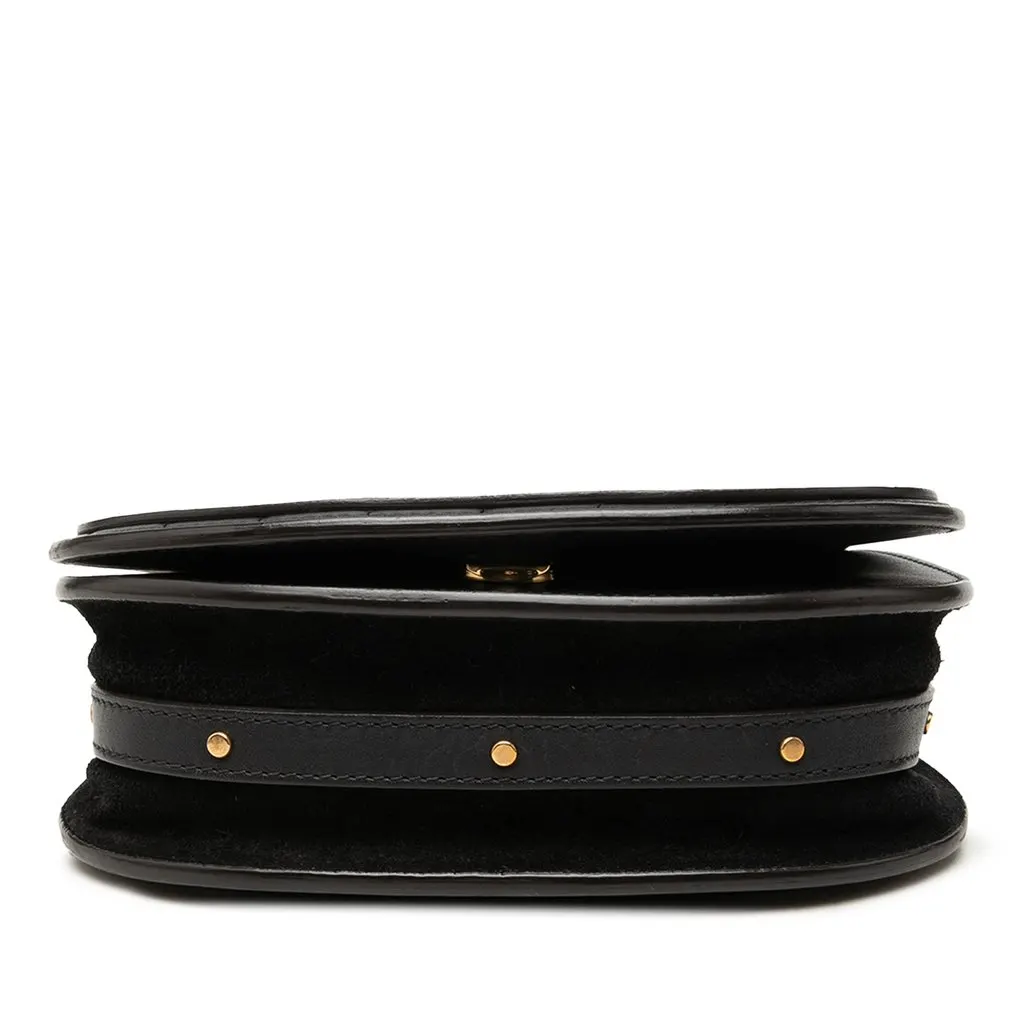 Chloé Small Quilted Leather Nile Bracelet Satchel Black Leather Good - Inside View