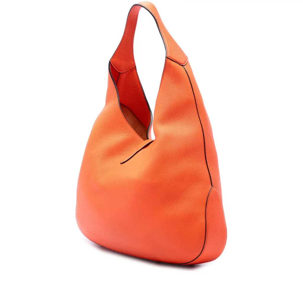 Gucci Calfskin Soft Jackie Hobo Orange Leather Very good - Back View