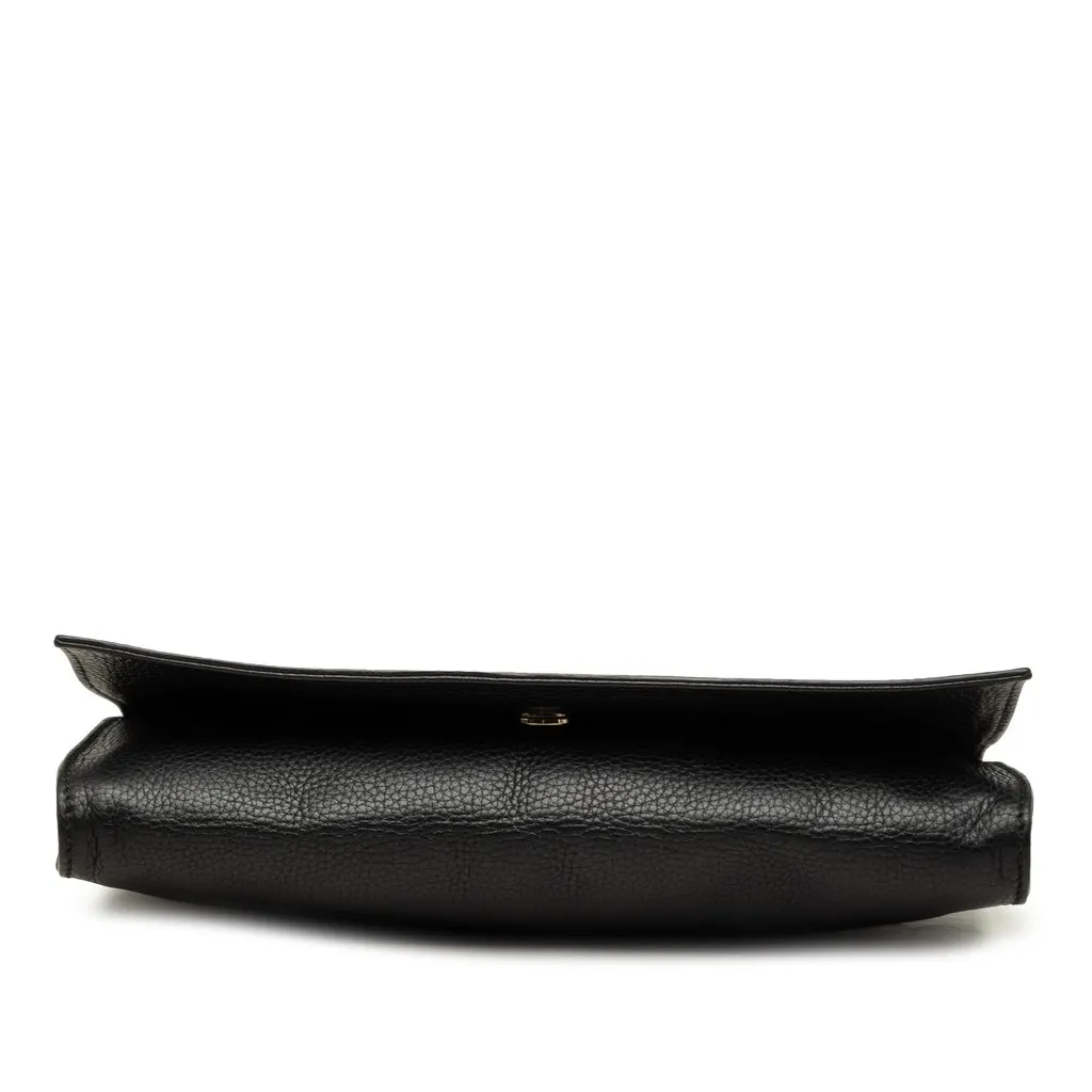 Gucci Calfskin Soho Disco Clutch Black Leather Very good - Inside View