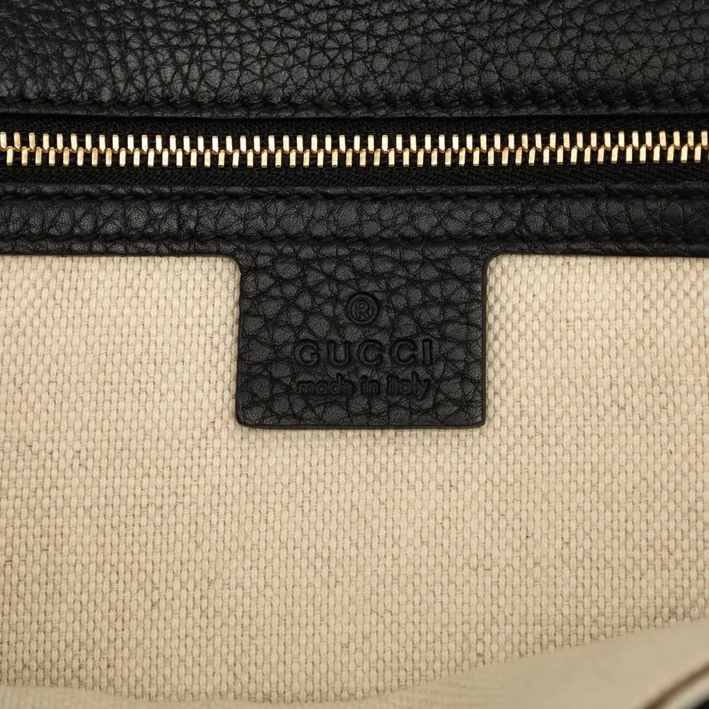 Gucci Calfskin Soho Disco Clutch Black Leather Very good - Box View