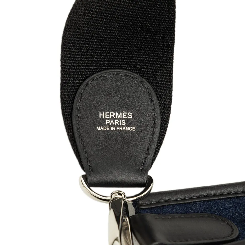 Hermès Feutre and Swift Evelyne III 29 Blue Wool Very good - Box View