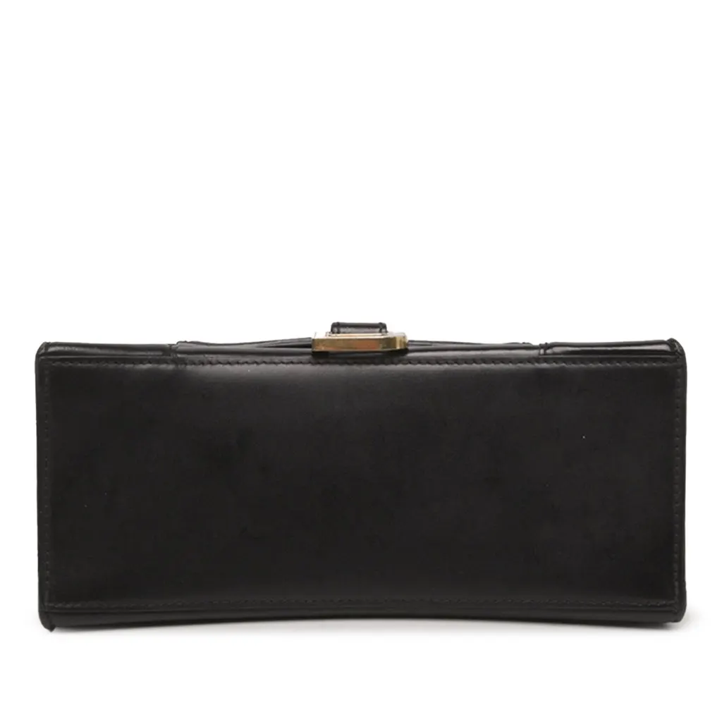 Balenciaga Small Shiny Box Calfskin Hourglass Top Handle Bag Black Leather Very good - Inside View