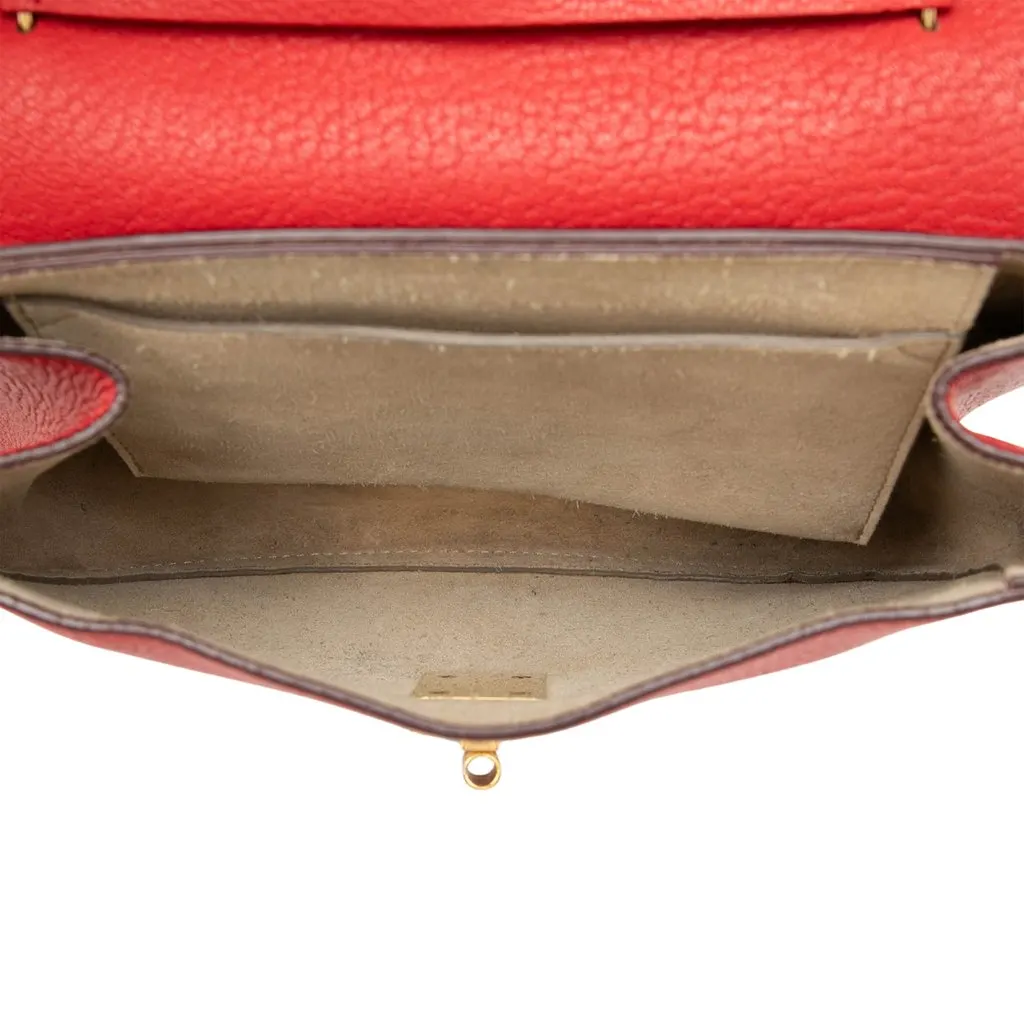 Chloé Small Leather Drew Crossbody Red Leather Very good - Model View