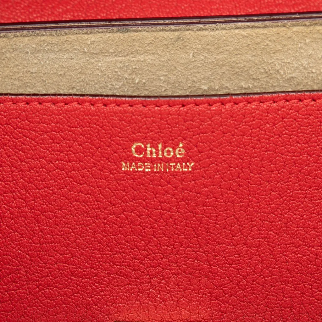 Chloé Small Leather Drew Crossbody Red Leather Very good - Box View