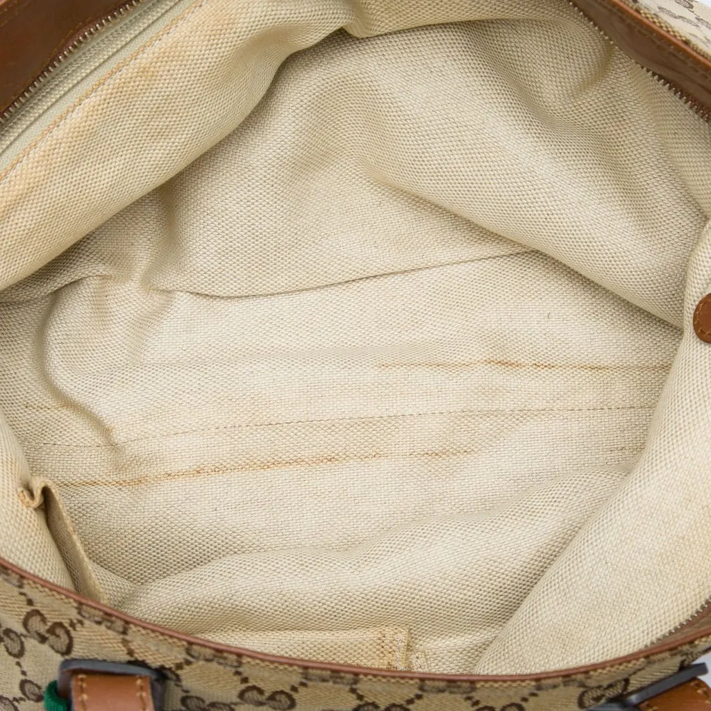 Gucci GG Canvas Web Tote Beige Canvas Good - Model View