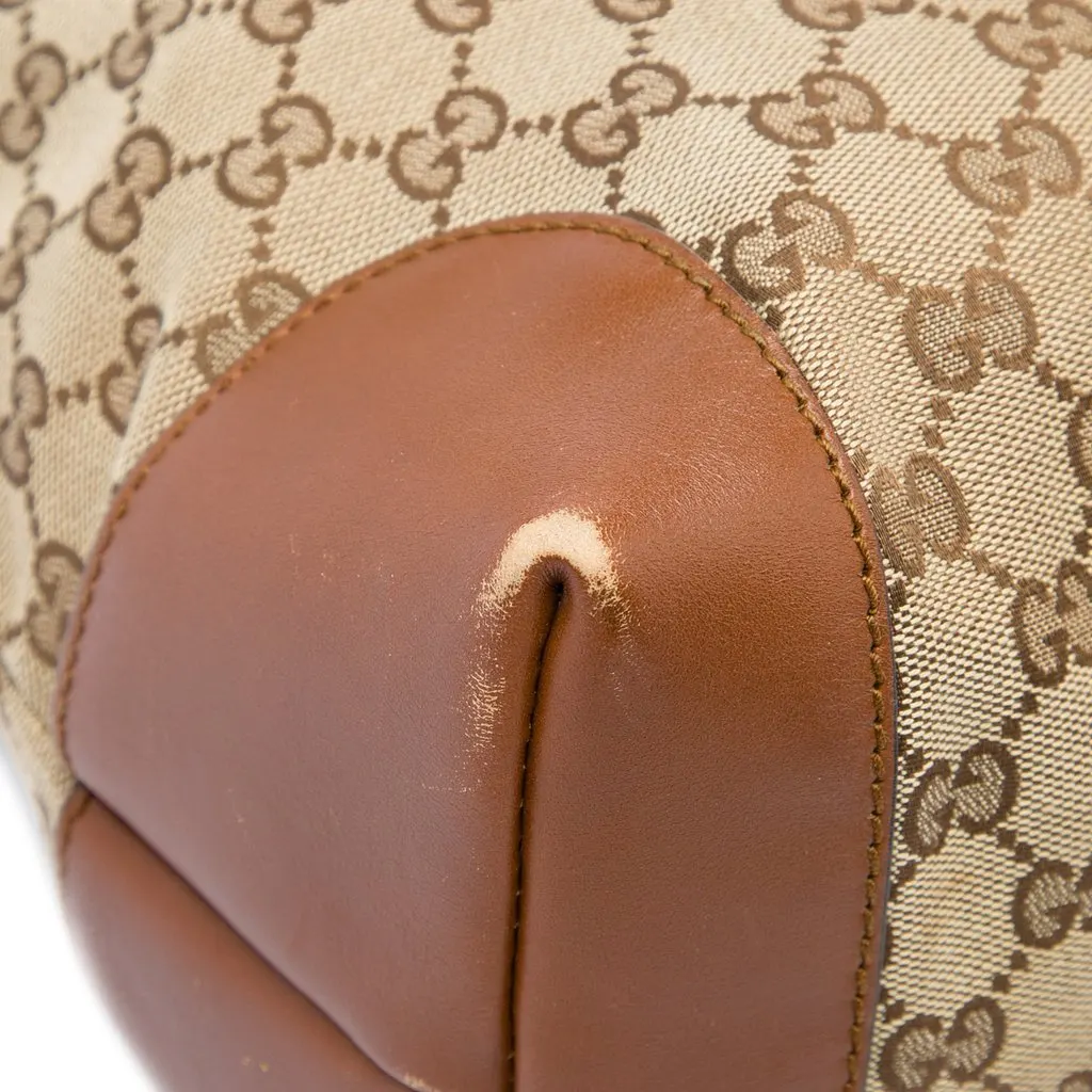 Gucci GG Canvas Web Tote Beige Canvas Good - Box View
