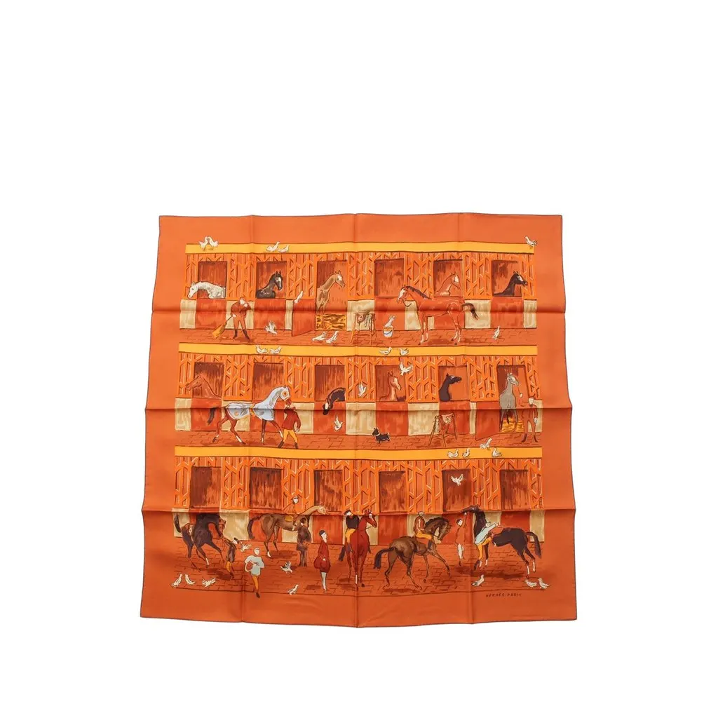 Hermès Les Boxes Silk Scarf 90