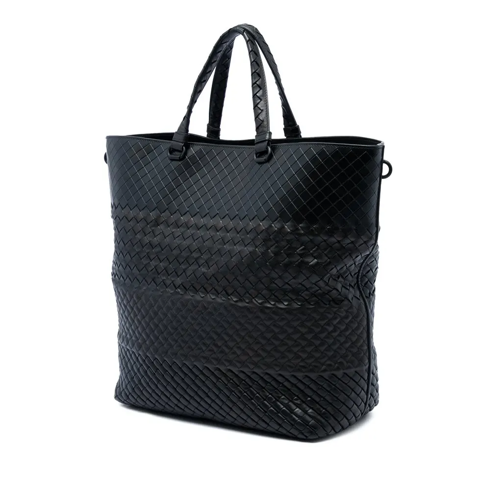 Bottega Veneta Nappa Intrecciato Imperatore Convertible Tote Black Leather Very good - Back View