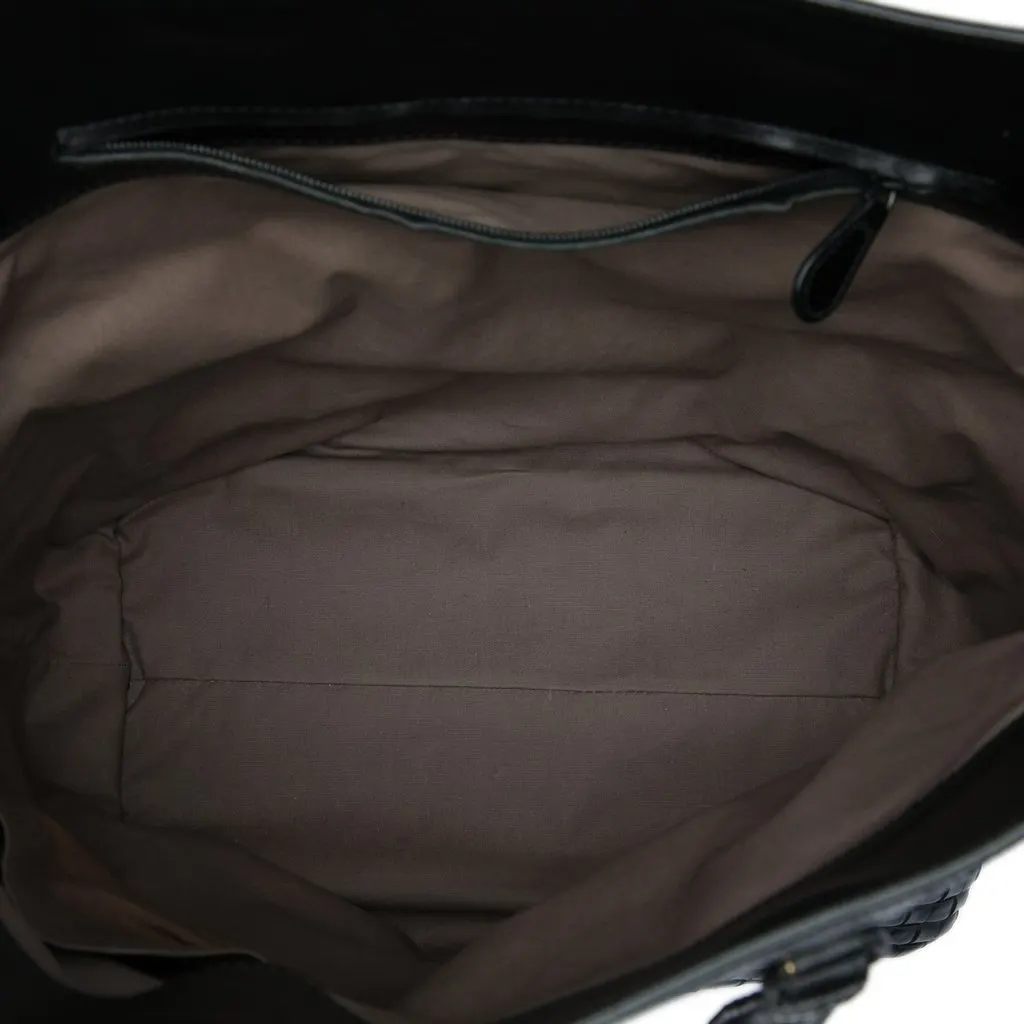 Bottega Veneta Nappa Intrecciato Imperatore Convertible Tote Black Leather Very good - Model View