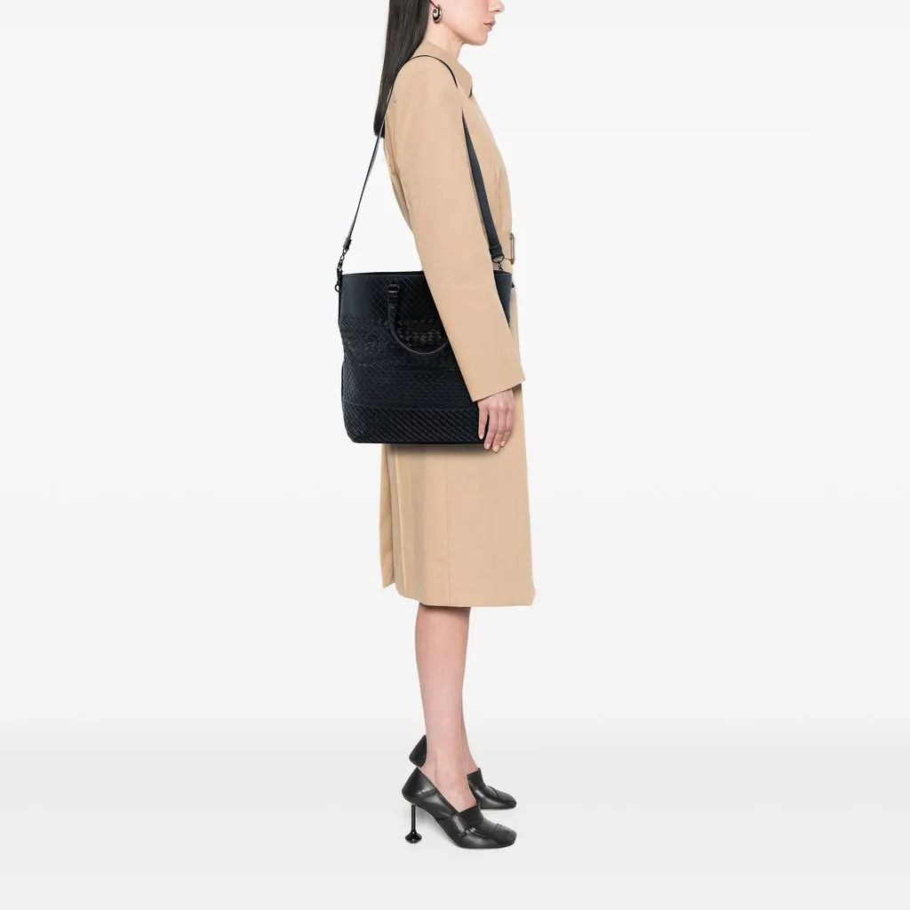 Bottega Veneta Nappa Intrecciato Imperatore Convertible Tote Black Leather Very good - Box View