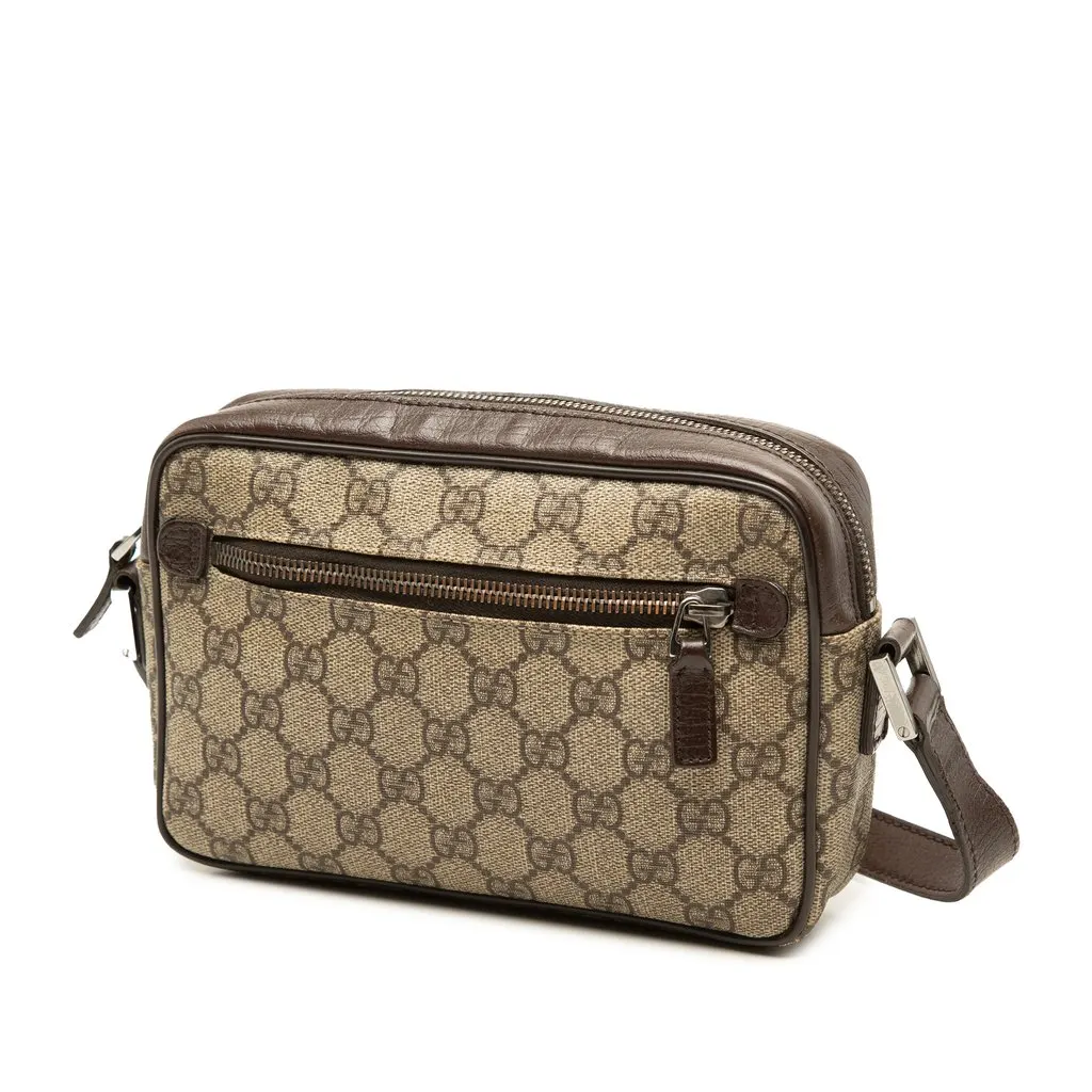 Gucci GG Supreme Web Crossbody Beige Canvas Very good - Back View