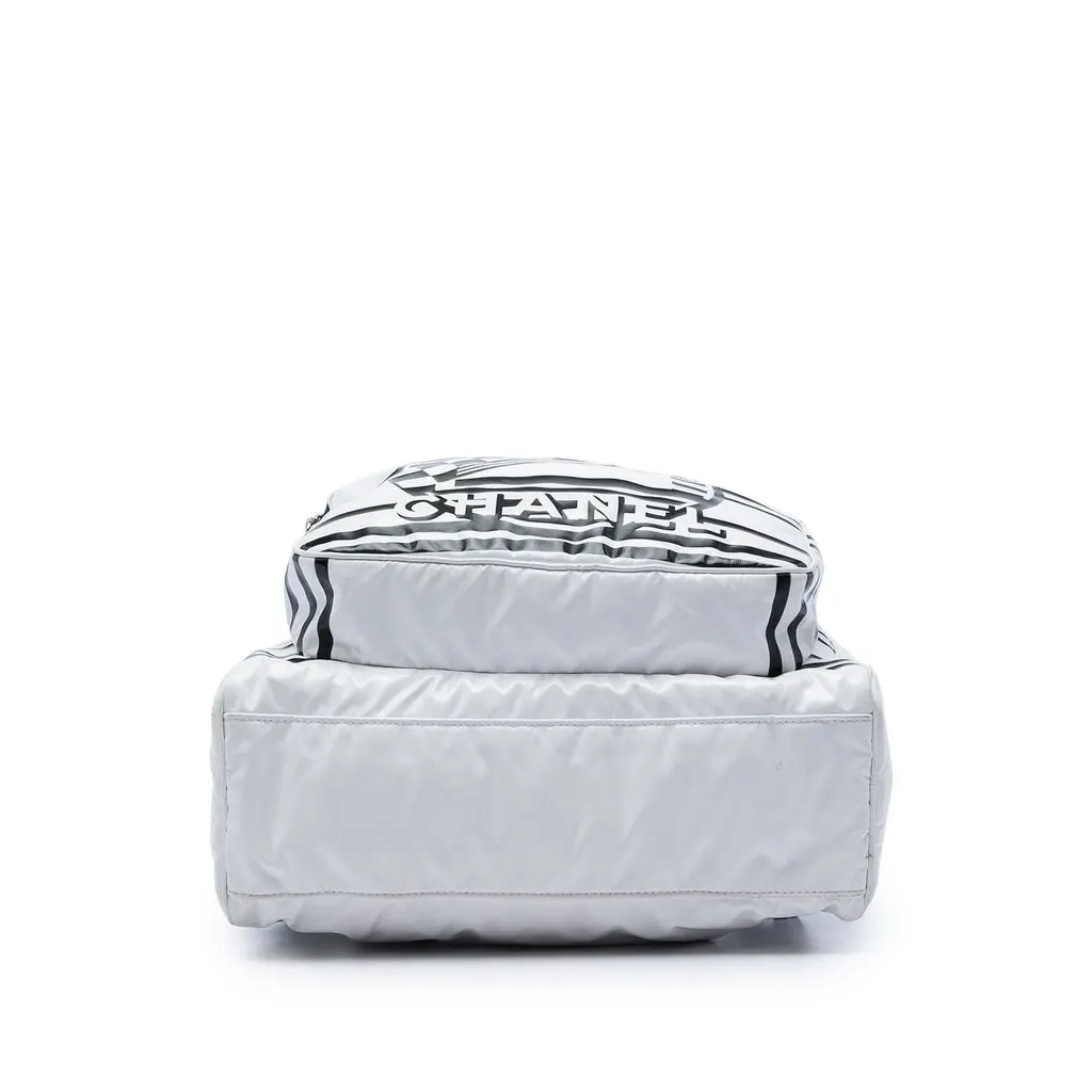 Chanel Vinyl La Pausa Bay Backpack White Plastic Good - Inside View