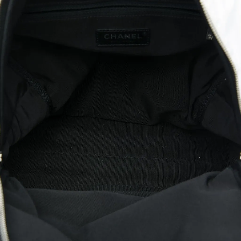 Chanel Vinyl La Pausa Bay Backpack White Plastic Good - Model View
