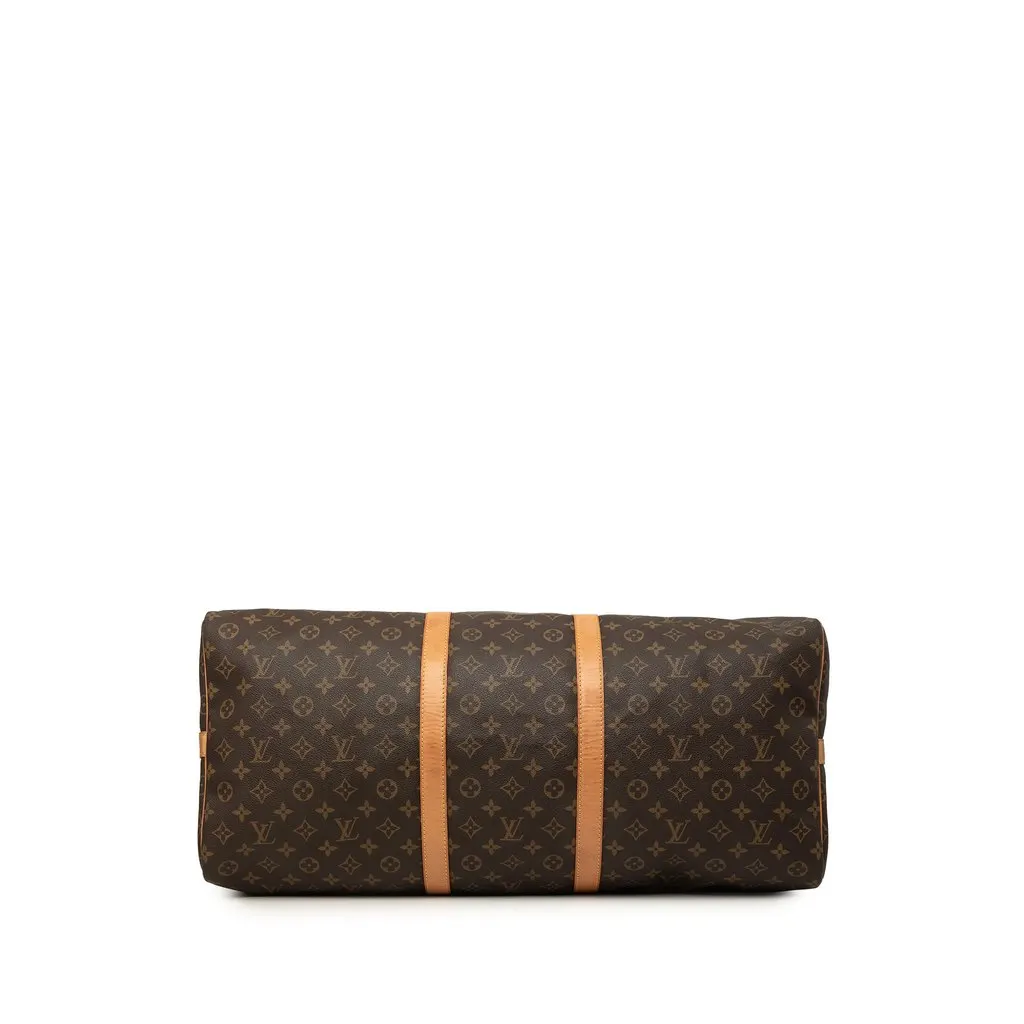 Louis Vuitton Monogram Keepall Bandouliere 60 Brown Canvas Good - Inside View