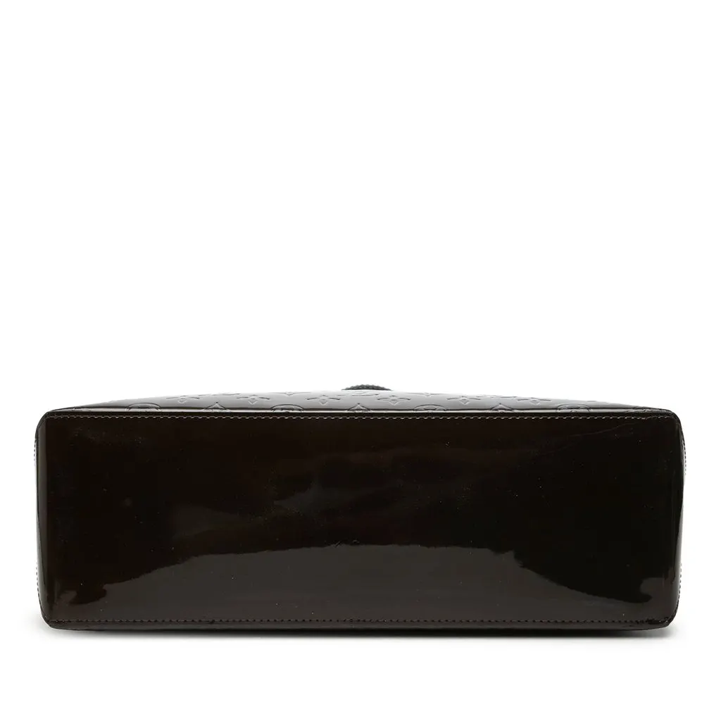 Louis Vuitton Monogram Vernis Wilshire MM Purple Leather Good - Inside View