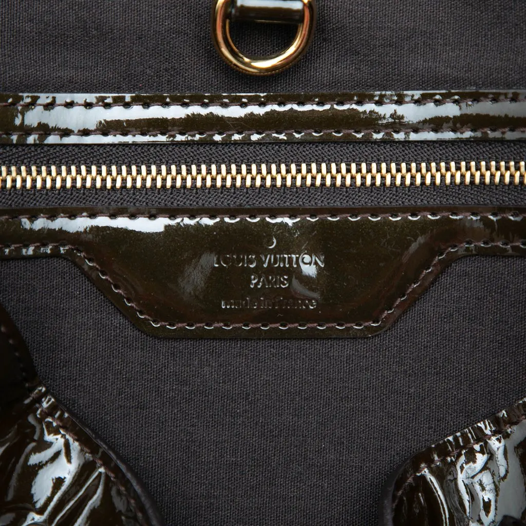 Louis Vuitton Monogram Vernis Wilshire MM Purple Leather Good - Box View