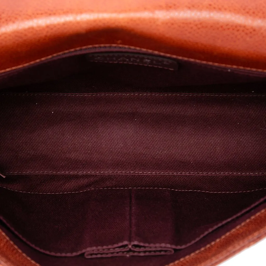 Chanel Medium Quilted Glazed Caviar Crave Flap Brown Leather Very good - Model View