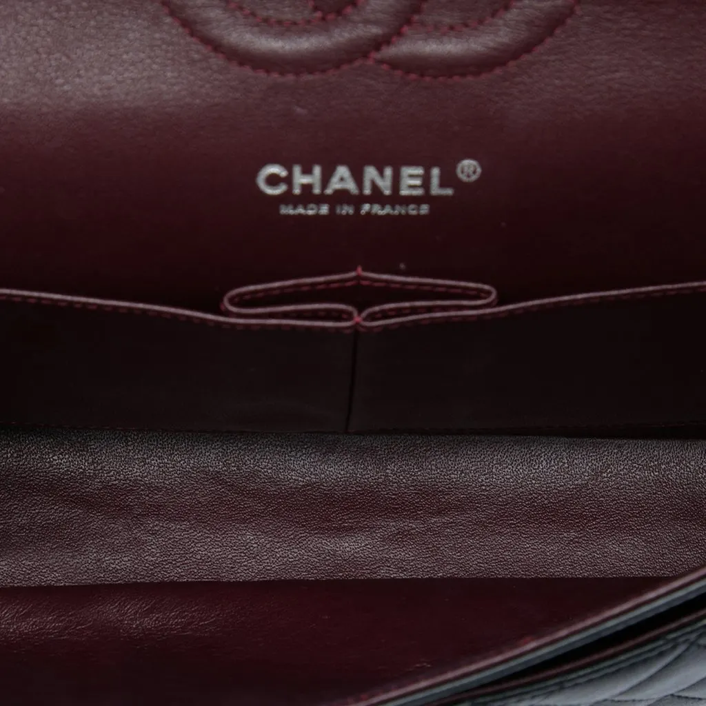 Chanel Medium Classic Lambskin Double Flap Black Leather Very good - Model View