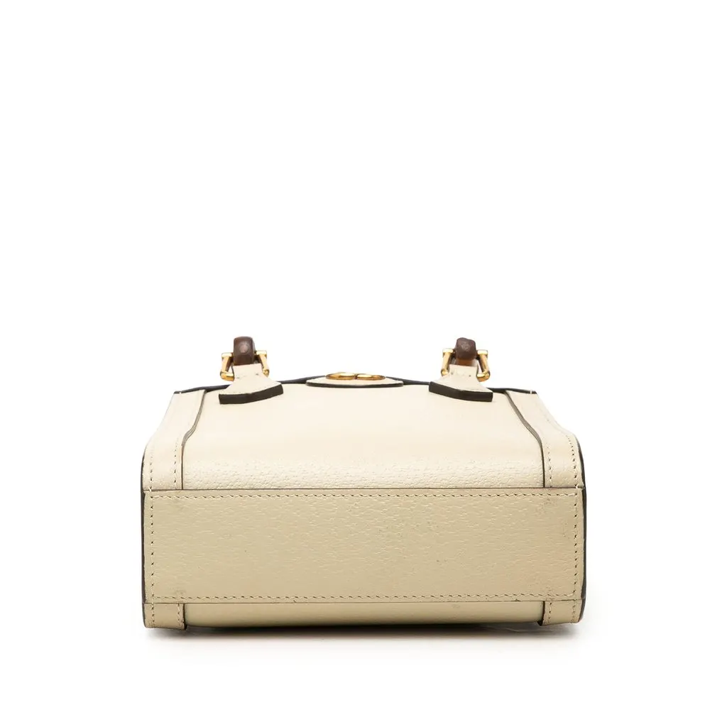 Gucci Mini Calfskin Bamboo Diana Satchel Brown Leather Good - Inside View
