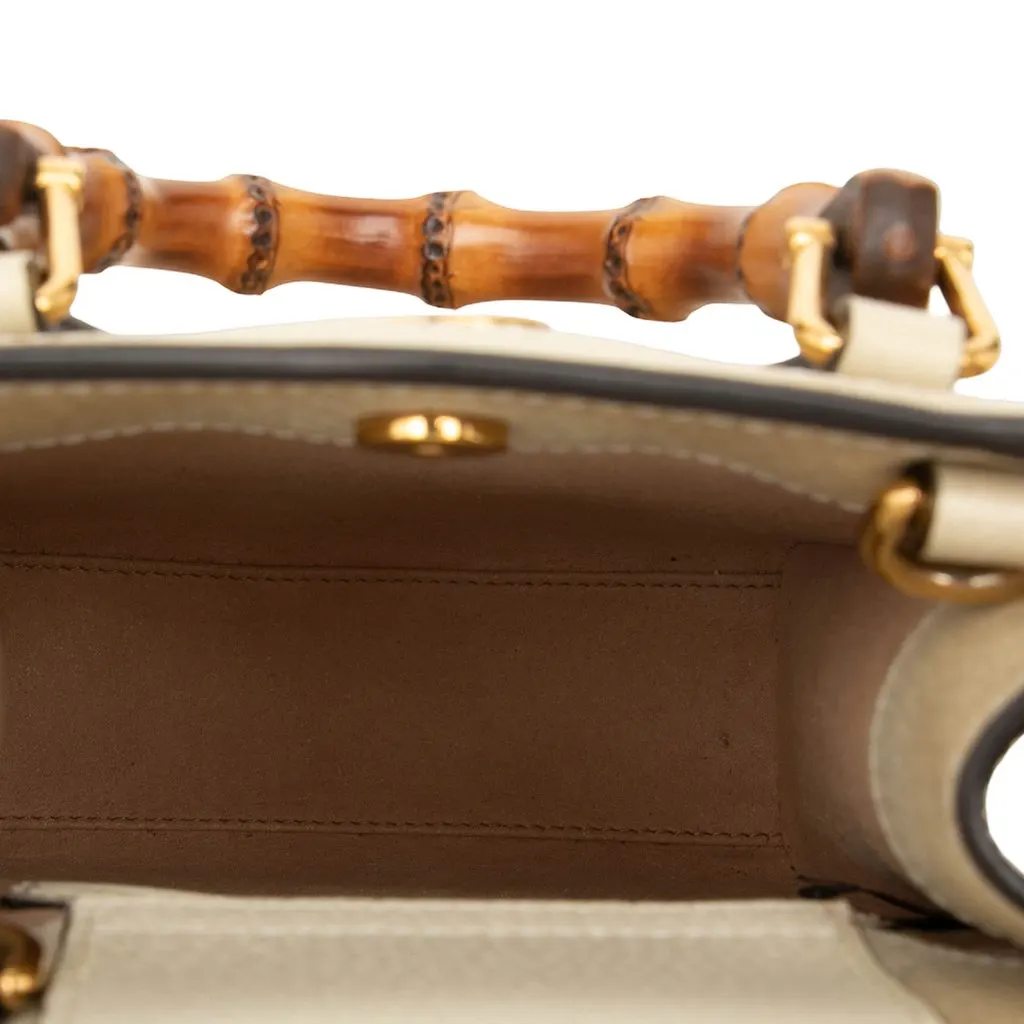 Gucci Mini Calfskin Bamboo Diana Satchel Brown Leather Good - Model View