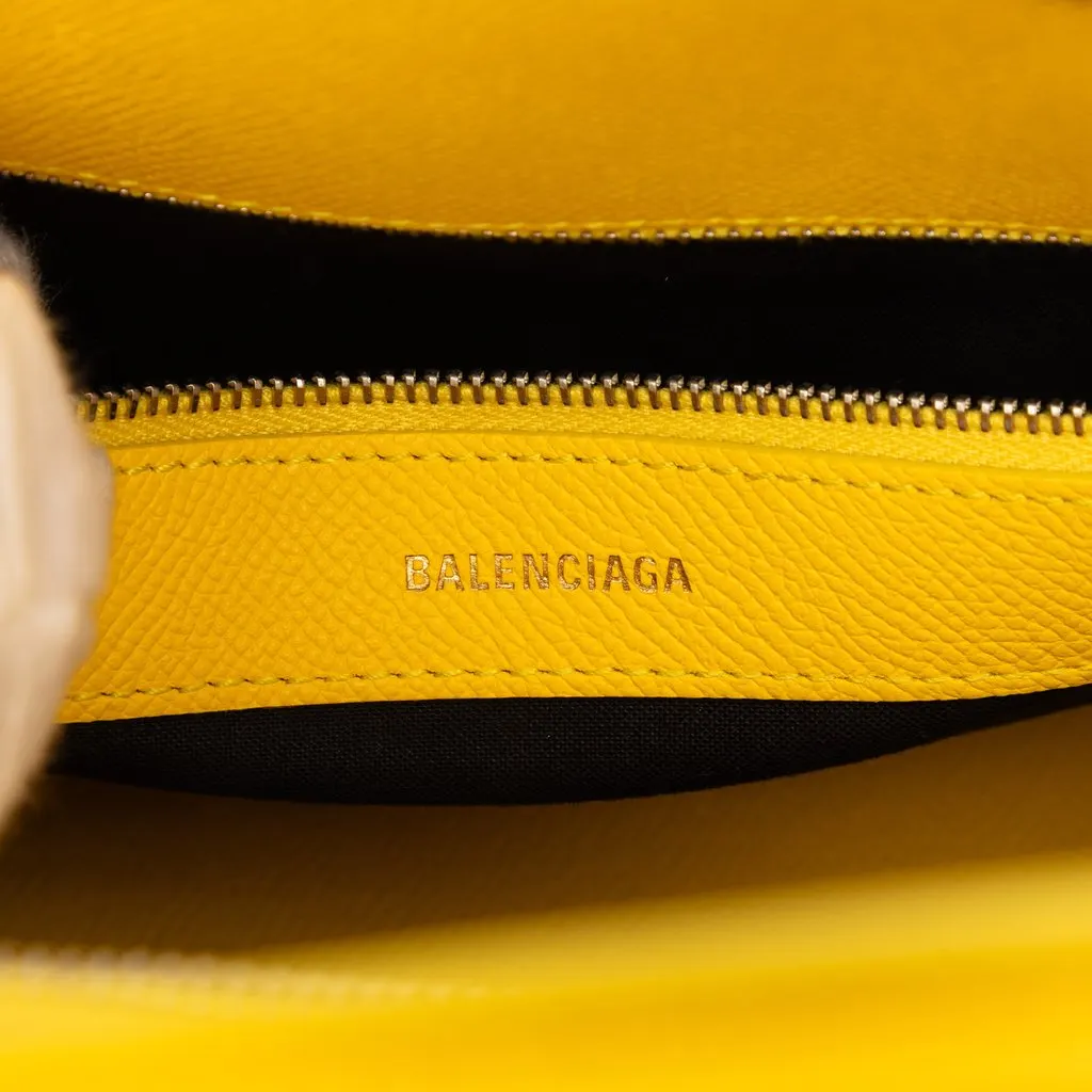 Balenciaga Grained Calfskin Ville Top Handle Bag S Yellow Leather Very good - Box View