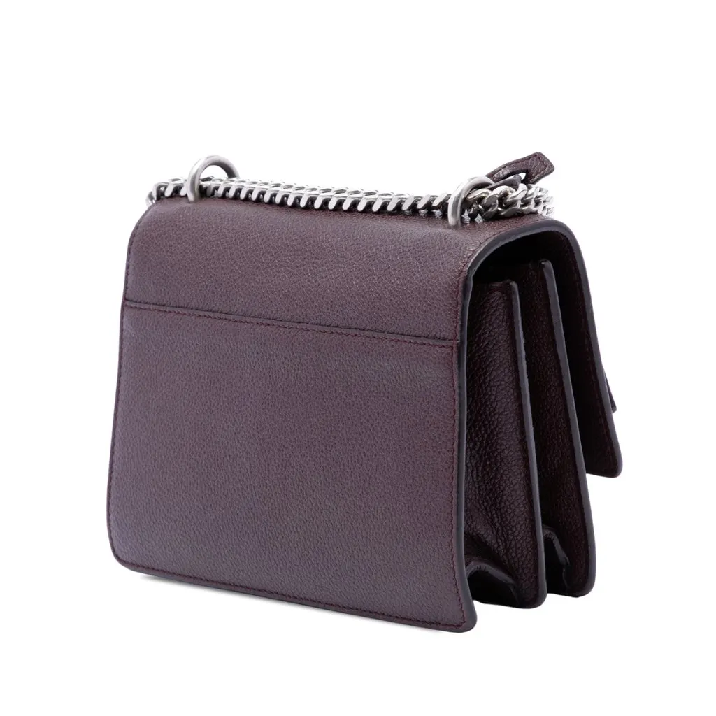 Saint Laurent Small Grained Calfskin Monogram Sunset Crossbody Purple Leather Very good - Back View