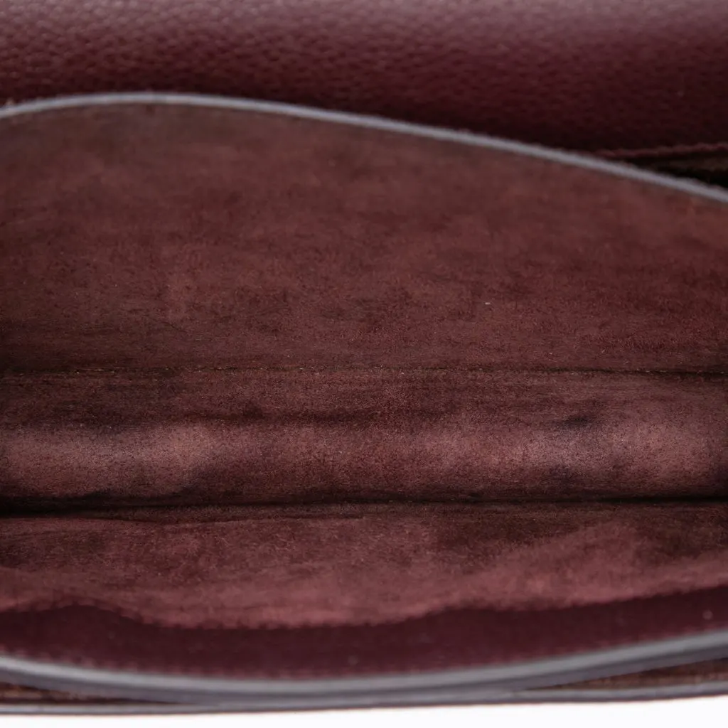 Saint Laurent Small Grained Calfskin Monogram Sunset Crossbody Purple Leather Very good - Model View