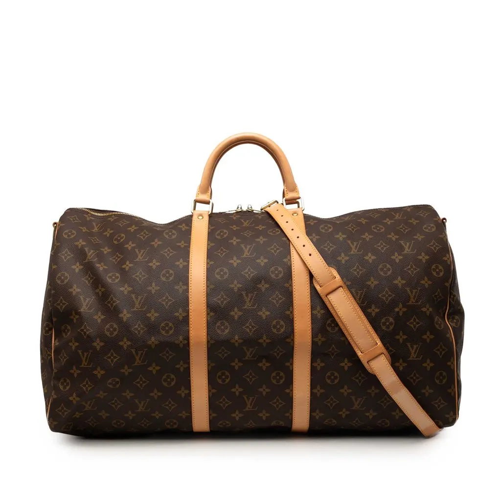 Louis Vuitton Monogram Keepall Bandouliere 60 Brown Very good - Front View