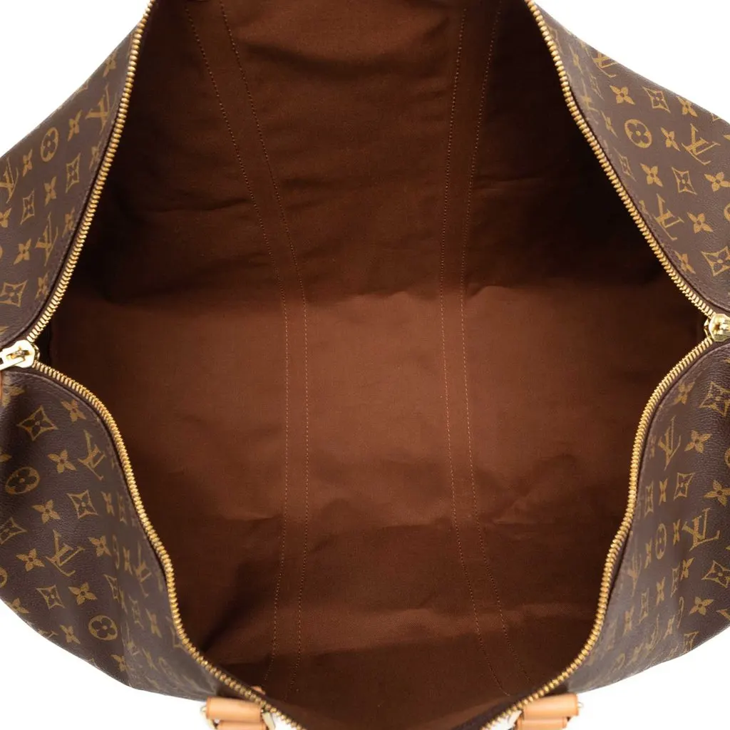 Louis Vuitton Monogram Keepall Bandouliere 60 Brown Very good - Model View