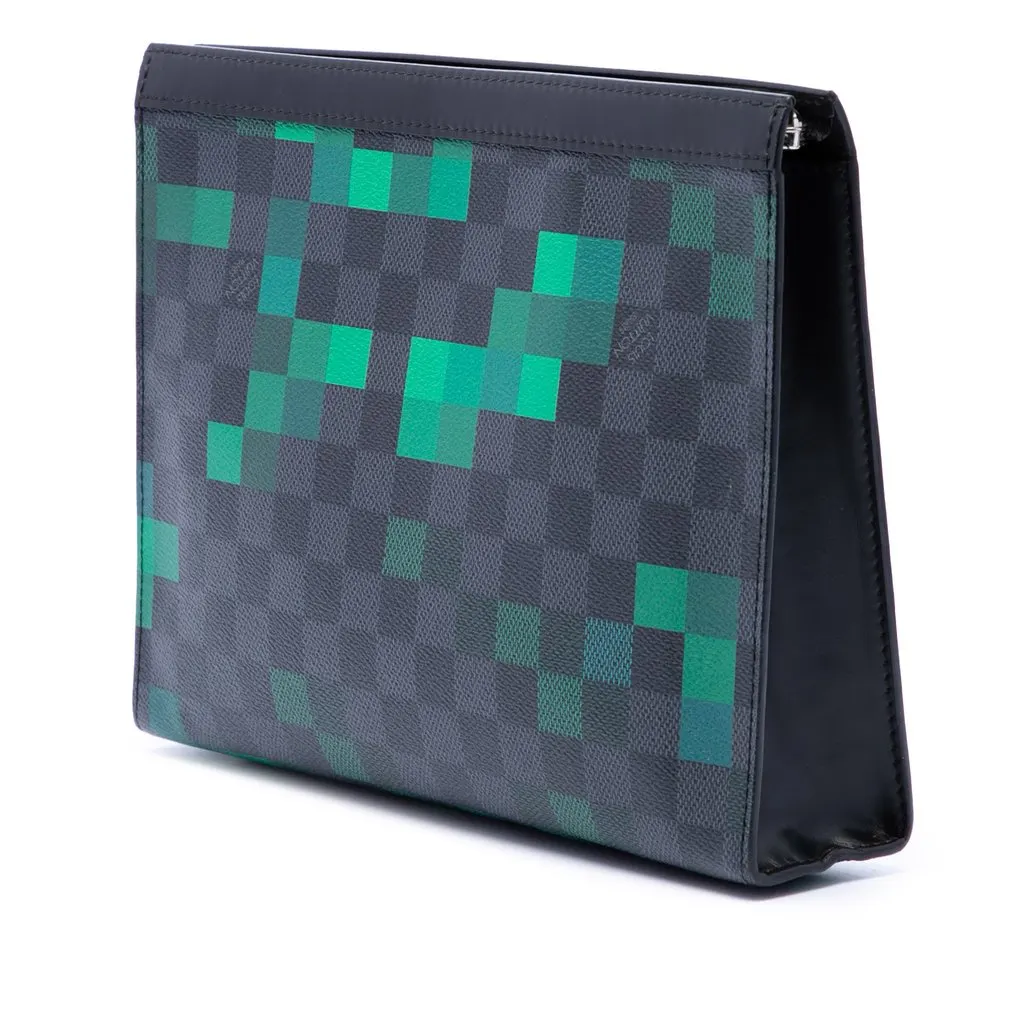 Louis Vuitton Damier Graphite Pixel Pochette Voyage MM MultiColor Very good - Back View