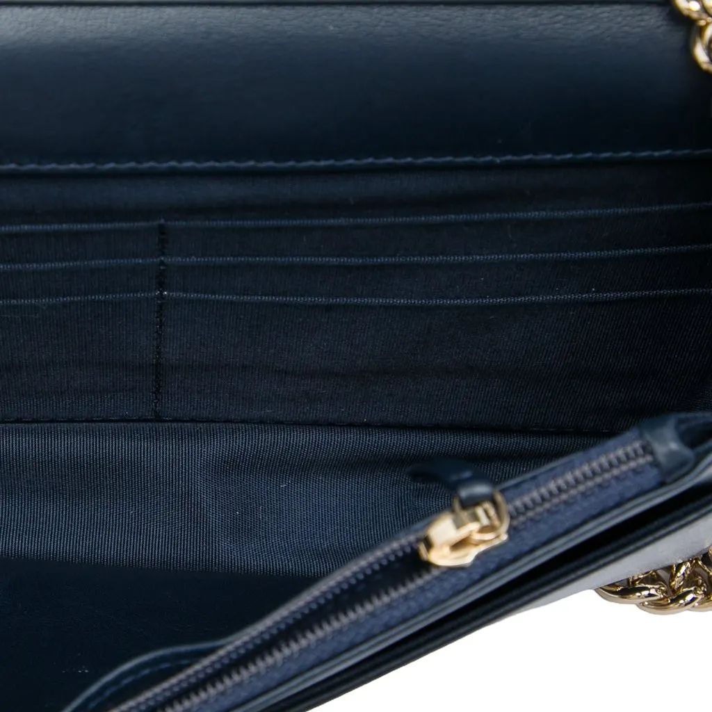 Chanel Small Quilted Lambskin Boy Flap Blue Leather Very good - Model View