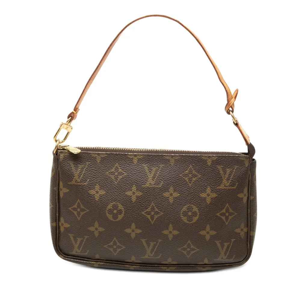 Louis Vuitton Monogram Pochette Accessoires Brown Very good - Front View