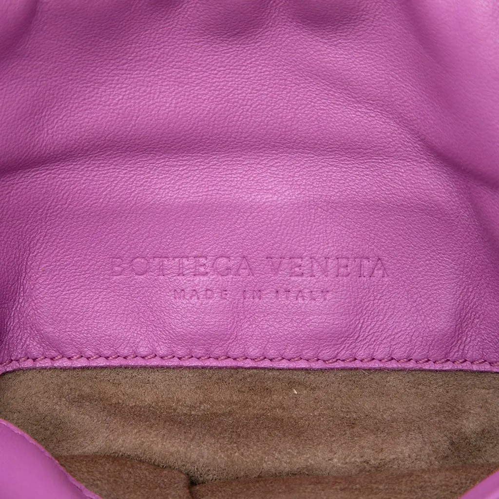 Bottega Veneta Mini Nappa Intrecciato Expandable Chain Flap Crossbody Purple Leather Very good - Box View
