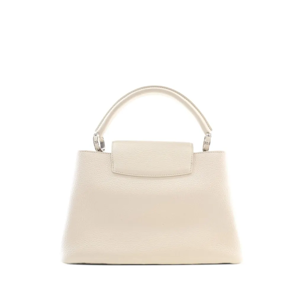 Louis Vuitton Taurillon Flowers Capucines PM White Leather Very good - Back View