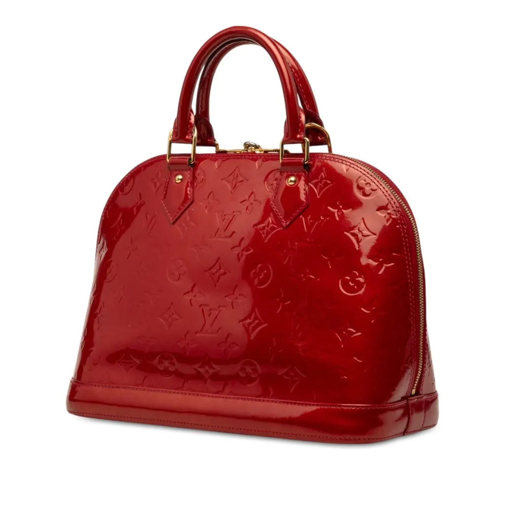 Louis Vuitton Monogram Vernis Alma PM Red Leather Good - Back View