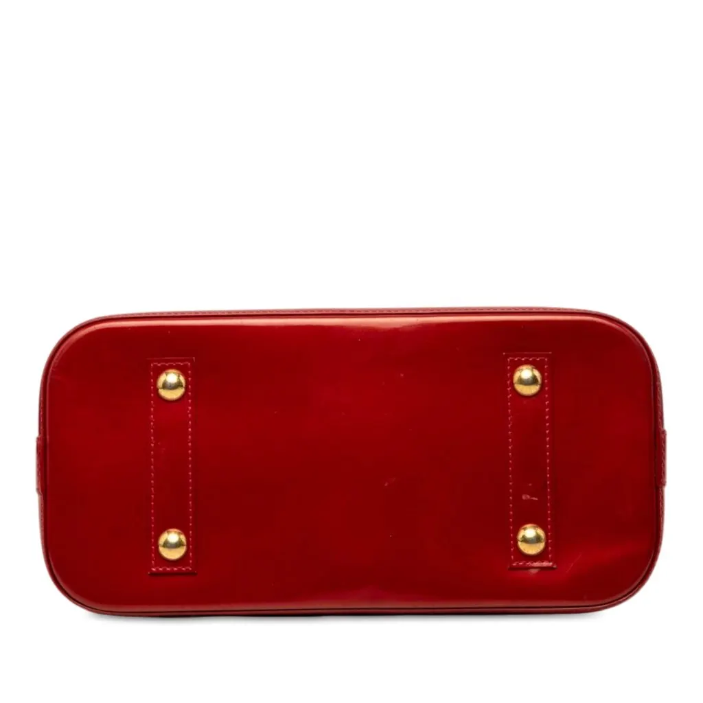 Louis Vuitton Monogram Vernis Alma PM Red Leather Good - Inside View