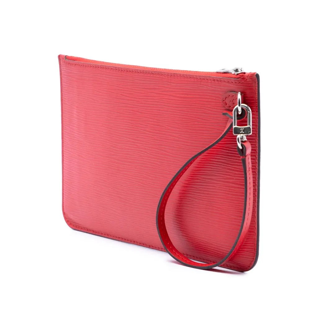 Louis Vuitton Epi Neverfull Pouch Red Leather Very good - Back View